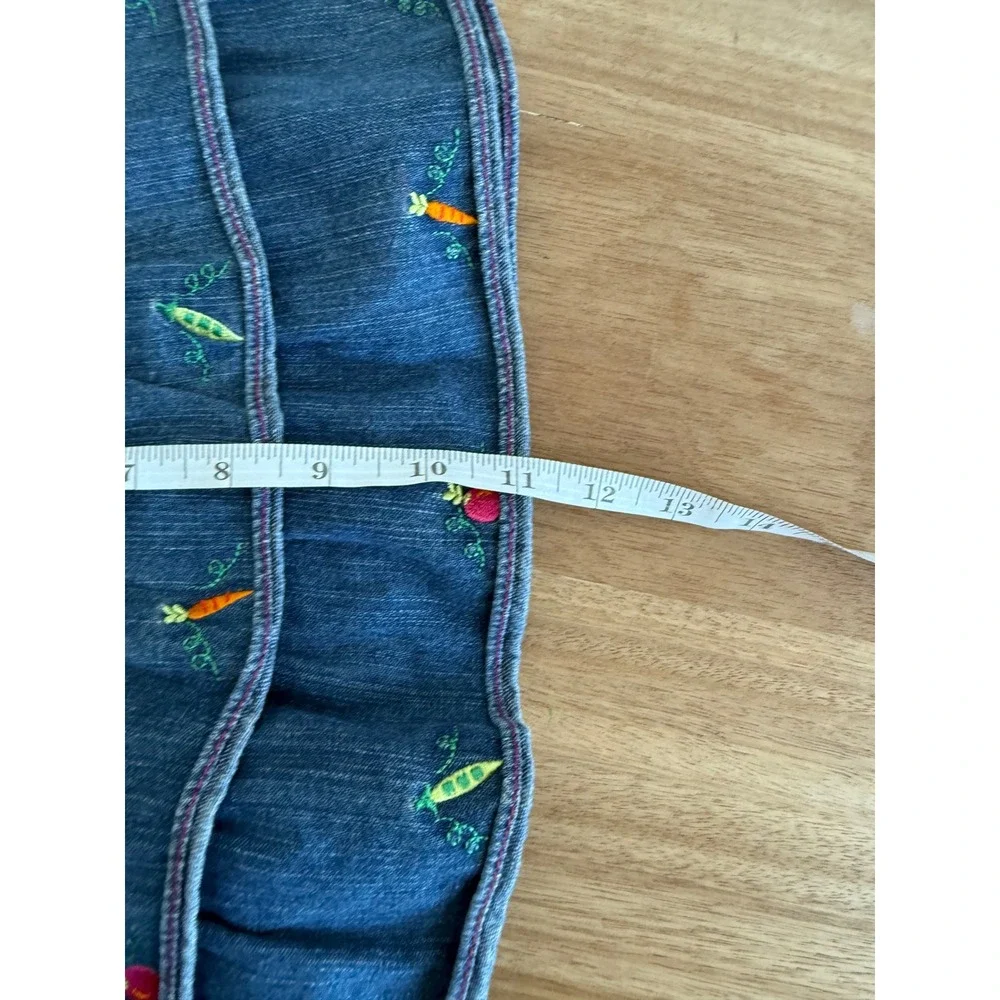 Gymboree Girls Grown with Love Denim Tiered Skirt Embroidered Vintage Size 6